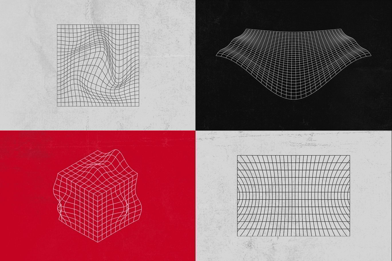 Wireframe Topo Elements Vectors（429836）